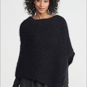 Eileen Fisher Washed Mohair Poncho Capelet NWT